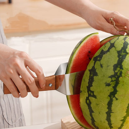 🥳2026 HOT SALE🥳💞50K+ SOLD!🍉🔒 50% OFF! Watermelon Slicer – No knife needed, no slipping. Triangle stainless steel blade cuts cleanly & safely. Perfect for arthritic hands. A kitchen blessing for seniors. ✨🧑‍🦳